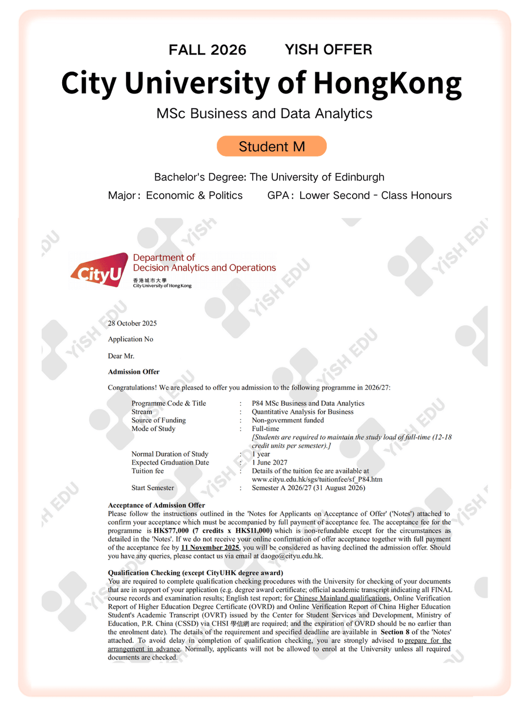 Offer letter